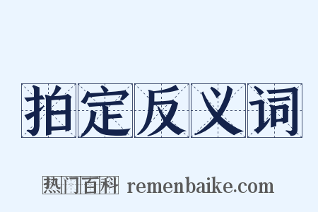 拍定反义词是什么意思的图片